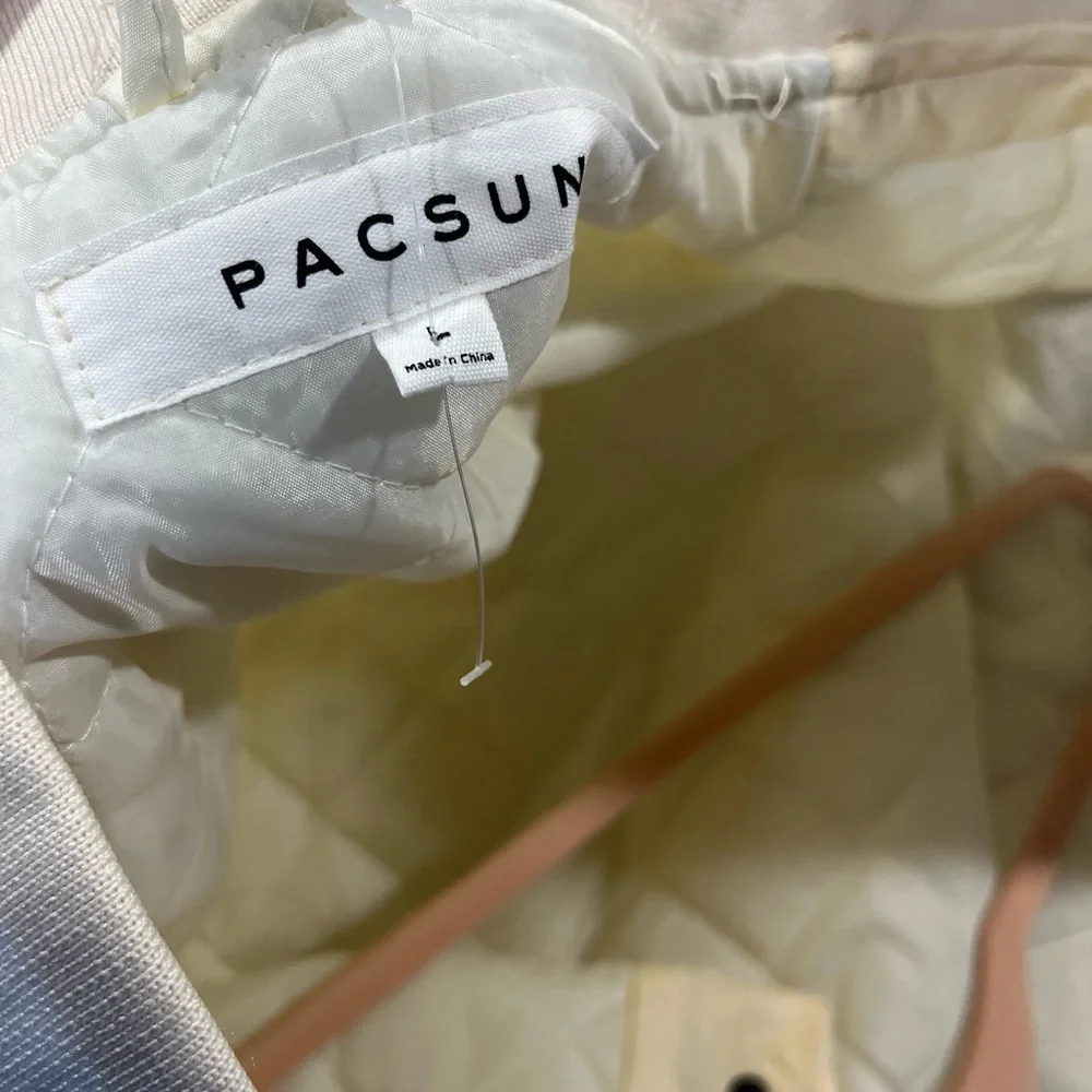 PACSUN CREAM COLOR BROOKLYN BOMBER JACKET - Picture 8 of 9